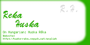reka huska business card